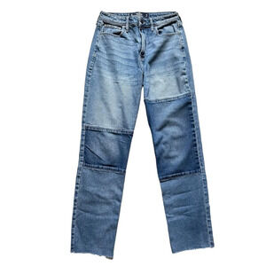 Hollister Ultra High Rise‎ Vintage Mom Jeans Two Tone Blue Size 5